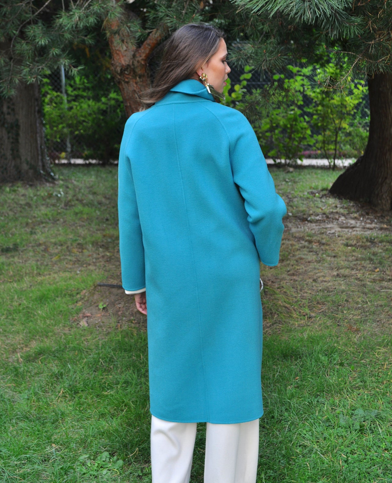 SKY BLUE WOOL COAT