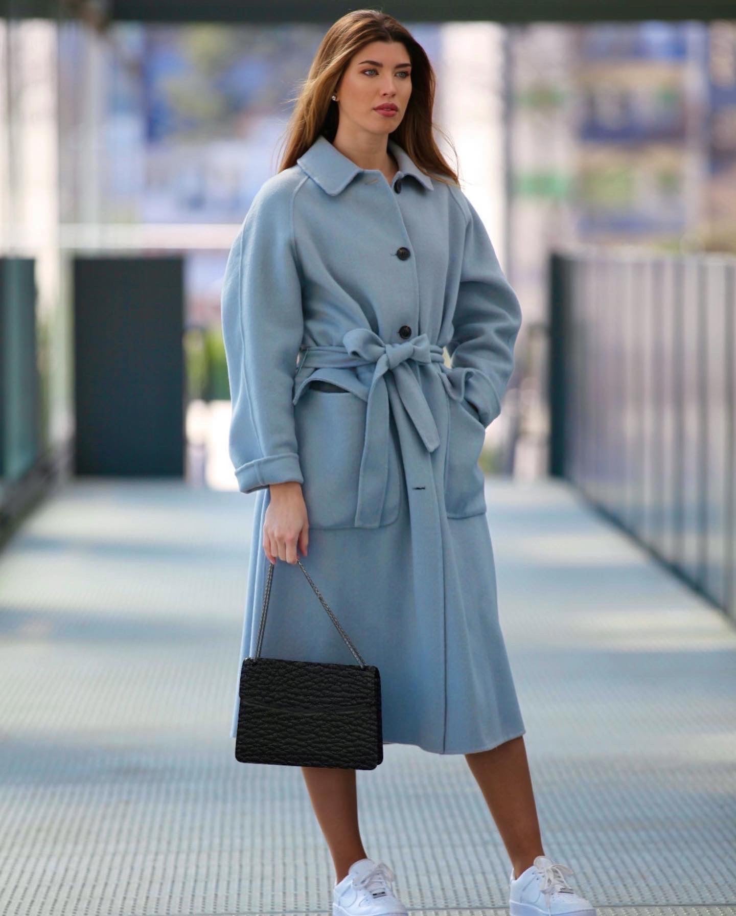 BLUE PASTEL SPRING COAT