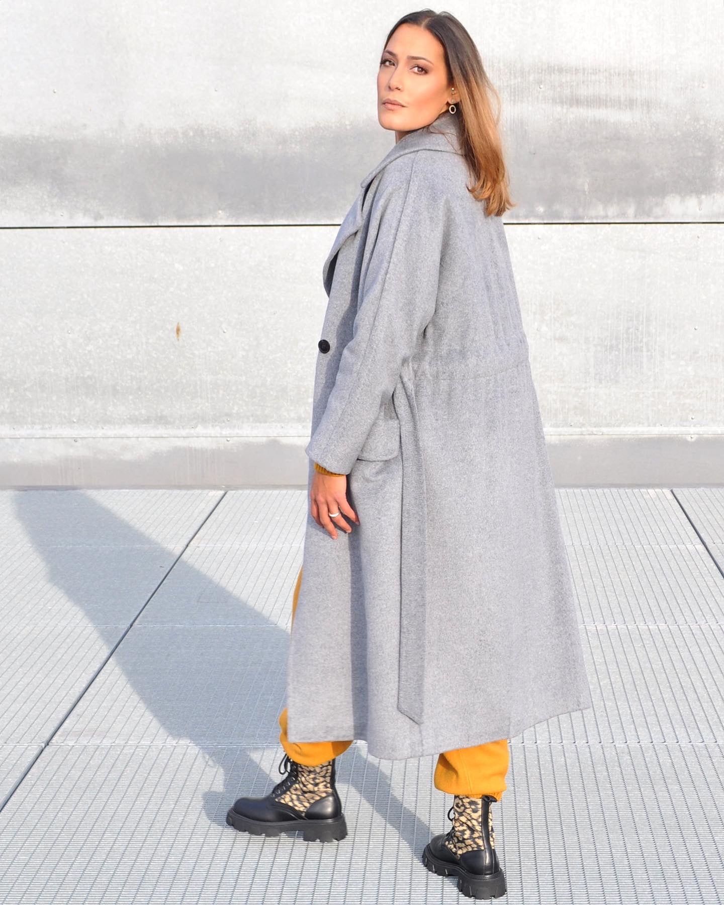 BOYFRIEND OVERSIZED GREY COAT